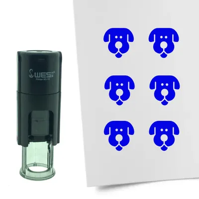 Immagine prodotto di CombiCraft Stamp Dog 10 mm rotondo - inchiostro blu