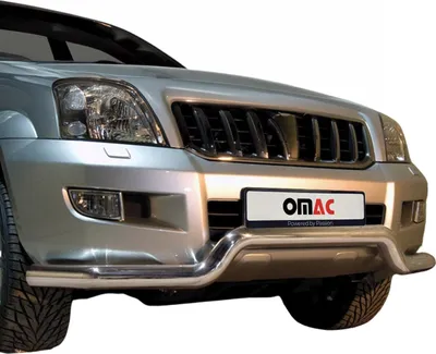Obrázek produktu pro Ochranná lišta předního nárazníku pro Toyota Land Cruiser 120 2003-2009 Silver ABE