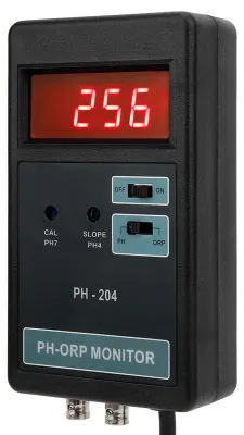 Zdjęcie produktu dla Monitor pH i ORP - cyfrowe urządzenie pomiarowe - przenośny instrument pomiarowy - 4 wyświetlacz LED