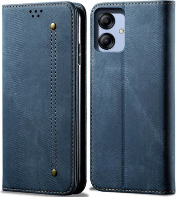 Obrázek produktu pro Galaxy A04E Pouzdro, Kožené Peněženkové Pouzdro s Magnetickým Uzavíráním a Stojánkem pro Samsung Galaxy A04E modré