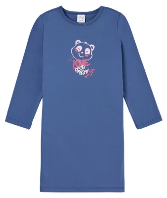 Produktbild von Schiesser Mädchen Nachthemd Girls World - blau - Größe 92