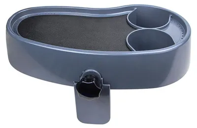 Produktbild von Whirlpool Tablett verstellbar marineblau – 2 Getränkehalter für 5-19cm Wandstärke rutschfest | Für Getränke Handy Handtuch