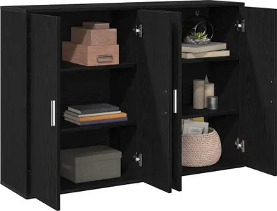 Immagine prodotto di Credenza VidaXL, 2 pezzi, nero effetto rovere, 60 x 31 x 84 cm