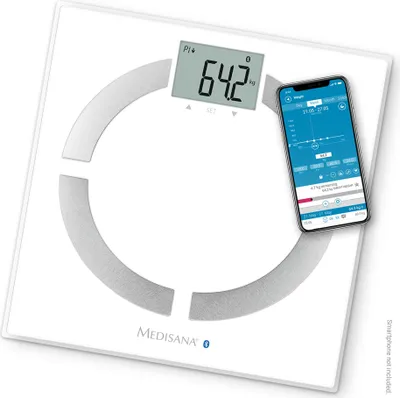 Produktbild von Medisana BS 444, Elektronische Personenwaage, 180 kg, Weiß, 8 Benutzer, LCD, 335 mm