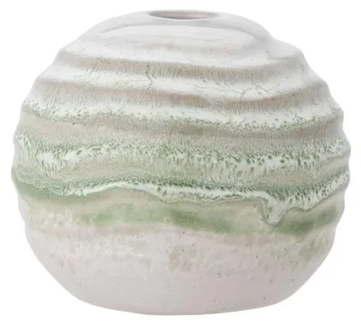Produktbild von Bloomingville Kerzenhalter PAULA Grün Weiß für 1 Kerze 12x10 cm