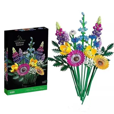 Produktbild von Blume Bausteine Set Blumenstrauß Bausteine Bauklötze Klemmbausteine Bauspielzeug