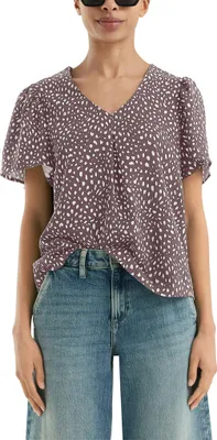 Produktbild von s.Oliver 2169377.44A0.38, Bluse, Erwachsener, Weiblich, Violett, Kurzärmel, Regular fit