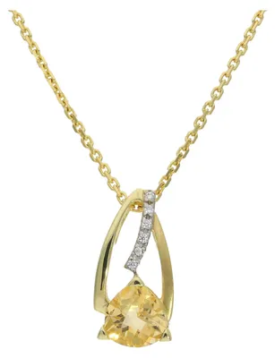 Produktbild von JuwelmaLux Anhänger 333/000 (8 Karat) Gold mit Citrin und Zirkonia JL20-02-0611