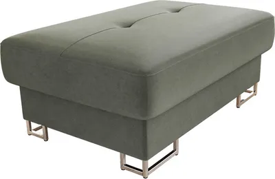 Produktbild von MIRJAN24 Polsterhocker Cotere, Moderne Sitzhocker vom Hersteller, Polstermöbel Kollektion, Metallfüße in der Farbe Silber (Farbe: Magic Velvet 2217)
