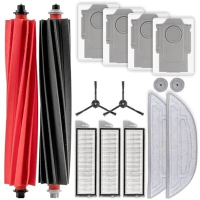 Produktbild von PromoHome® Zubehörset (15 Stück) Kompatibel mit Roborock S8 MaxV Ultra / S8 Max Ultra – Rollbürsten, Seitenbürsten, HEPA-Filter
