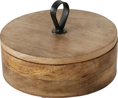 Immagine prodotto di Scatola rotonda KABIR, legno di mango, Ø 19 cm