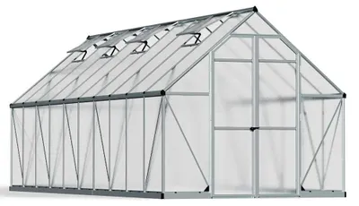 Produktbild von Palram - Canopia Kunststoff Gewächshaus Essence 8x20 silber 607x244x229 cm