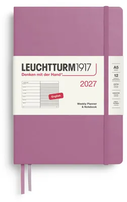Produktbild von LEUCHTTURM1917 Wochenkalender 2027 Medium (A5) mit Notizbuch, liniert - Terminpl