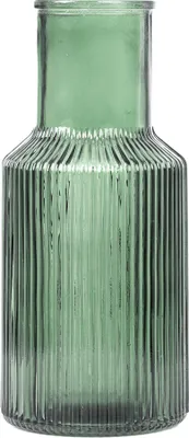 Produktbild von HOMLA TOLLE gestreifte Glasvase grün 10x22 cm