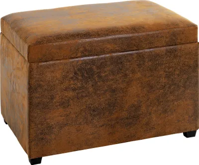 Produktbild von HAKU Sitztruhe braun, vintage - MDF, Textilgewebe, B/H/T: 58x42x39 cm