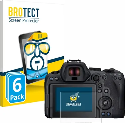 Produktbild von 6x Für Canon EOS R6 Mark II Schutzfolie BROTECT Displayschutz Display Schutz Folie Klar Transparent