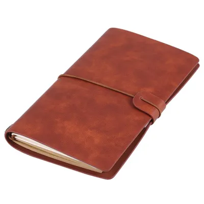 Obrázek produktu pro KlassischesPolyuretanLeder Travel Notebook Personalisierte Journal Tagebuch nachfüllbarer Notizblock (Brown)