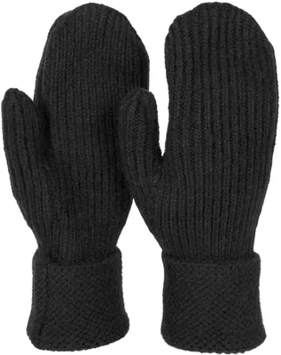 Immagine prodotto di styleBREAKER Guanti invernali da donna in maglia Unicolor con polsino a fantasia, guanti caldi, guanti in maglia 09010046