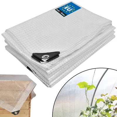 Immagine prodotto di KOTARBAU® Telo Impermeabile Esterno Polietilene 5 x 8 m Trasparente Telo Occhiellato Telone Campeggio Copertura Esterna Telone da Giardino, productTiles.product.images.aiGenerated