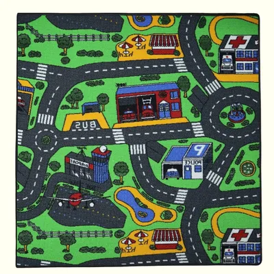 Obrázek produktu pro 200x200 cm Dětský kusový koberec City life čtverec