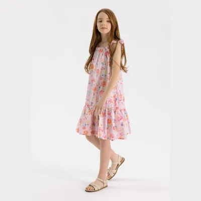 Produktbild von Minoti Kleid Baumwolle Rosa Gr. 122 für Mädchen