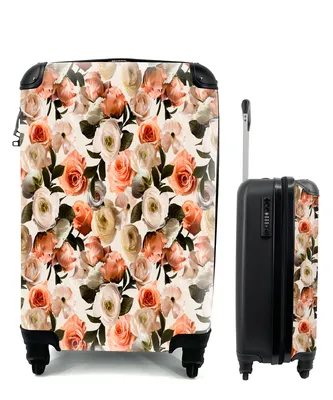 Produktbild von MuchoWow® Koffer Handgepäck Trolley Rollkoffer Kleine Reisekoffer mit 4 Rollen - Blumen - Rosen - Farben - Cabin Size < 55x40x23 cm & 55x40x20 cm - Fotokoffer - Kabinenkoffer - Boardgepäck - Reise-Box - Reisekoffer - Reisegepäck - Koffer mit Bild - Trolley für Kinder