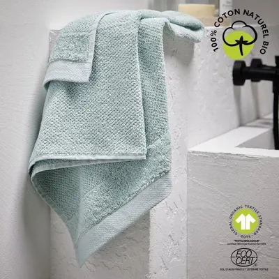 Zdjęcie produktu dla Ręcznik Kąpielowy Today Organic 70 x 130 cm, 100% Bawełna Organiczna 450 GSM, Celadon, Certyfikat Oeko-Tex i GOTS