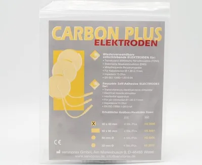 Zdjęcie produktu dla Elektrody Carbon Plus, 40 x 40 mm Opakowanie: 4 sztuki | Opakowanie (4 sztuki)