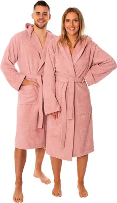 Produktbild von Lavea® Mexico - Bademantel Damen & Herren aus 100% Baumwolle – weicher Frottee Morgenmantel mit Kapuze, für Sauna & Zuhause, saugstark & pflegeleicht
