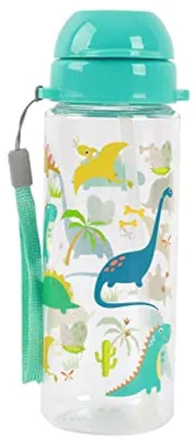 Productafbeelding van 400 ml drinkfles voor kinderen met rietje - Dino