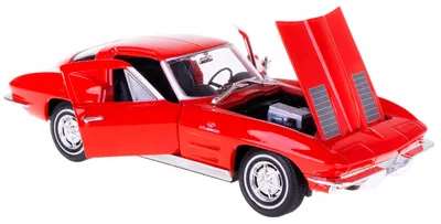 Produktbild von Welly 1963 Chevrolet Corvette Metallmodell Rot 1:24