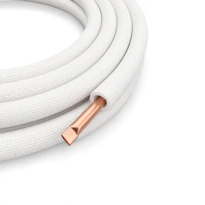 Produktbild von Kältemittelleitung 1/4" + 3/8" 25m Kupferrohr | 6 mm Isolierung | Klimaanlage Rohr für Kältemittel R32  Kühlrohr | Frigoline Plus | 2 Rollen, KI-generiertes Bild