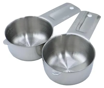 Messbecher 80 ml, 2er Set, Edelstahl 304, Küchenhelfer