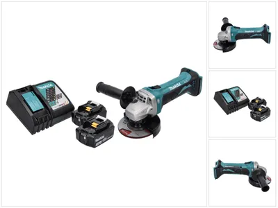 Immagine prodotto di Smerigliatrice angolare a batteria Makita DGA 452 RF 18 V 115 mm + 2x batteria ricaricabile 3,0 Ah + caricabatterie