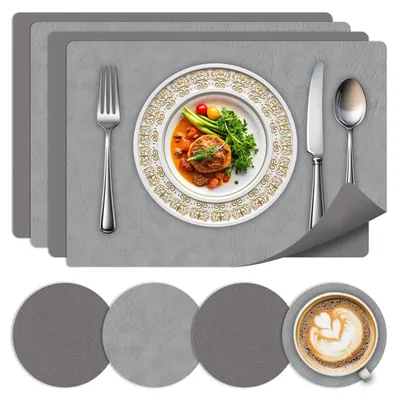 Productafbeelding van Set van 4 Wasbare Placemats met Onderzetters