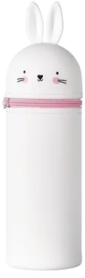Produktbild von Tierförmiges Federmäppchen, Stiftehalter für den Schreibtisch, für Jungen und Mädchen, aus weichem Silikon, kawaii, niedlich, mit Reißverschluss