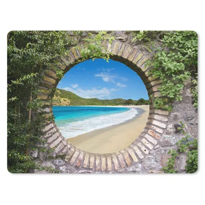 Produktbild von MuchoWow® Mauspad Mousepad Strand - Meer - Blick 23x19 cm - Mousepads - Maus Mat - Pad - Mausunterlage - Schreibtischunterlage - Mauspad