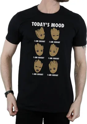 Produktbild von Guardians Of The Galaxy - "Today´s Mood" T-Shirt für Herren BI561 (L) (Schwarz)