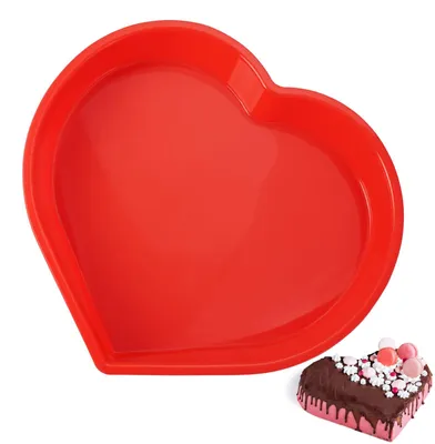 Herz-Backform aus Silikon, 25 cm, antihaftbeschichtet