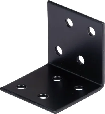 Obrázek produktu pro Alberts 824570 Winkelverbinder - verzinkt- schwarz - kunststoffbeschichtet - 40 x 40 x 40 mm, 50er Set