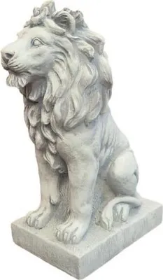 Produktbild von Schöner Löwe sitzend aus Steinguss Neu Frostfest Witterungsbeständig JA-079