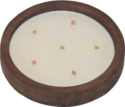 Image de Bougie dans un bol en bois WoodGlow, ø 28 cm