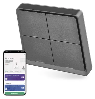 GoSmart Přenosný ovladač scén IP-2004ZB, ZigBee 3.0, 4-tlačítkový