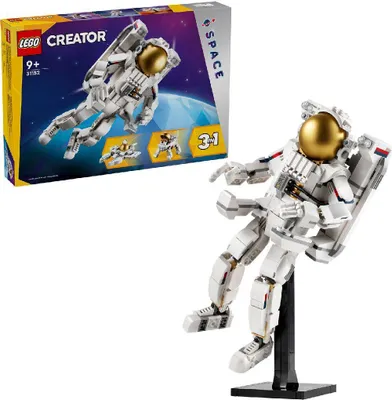 Produktbild von LEGO Creator 3in1 Astronaut im Weltraum Spielzeug, Modellbausatz mit Hund und Raumschiff für Kinder, Kinderzimmer-Deko, kreatives Geschenk für Jungs und Mädchen ab 9 Jahren 31152