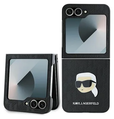 Obrázok produktu pre Puzdro Karl Lagerfeld Saffiano Monogram na Samsung Galaxy Z Flip 6 - Czarne