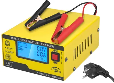 Obrázok produktu pre Nabíjačka batérií LTC LX1202 pre autá a motocykle 6V/12V s mikroprocesorovým riadením 15A vhodná pre rôzne typy batérií od 3Ah do 150Ah