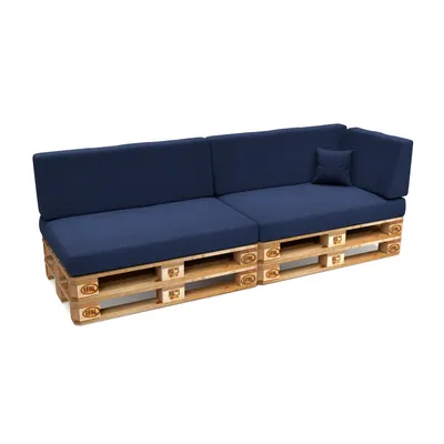 Immagine prodotto di POKAR Cuscini per pallet Cuscini per pallet sfoderabili Divano per pallet, Dimensioni:Set di 6, Colore:Blu scuro