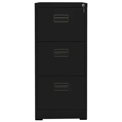 Zdjęcie produktu dla vidaXL Szafka na dokumenty czarna 46x62x102,5 cm stalowa