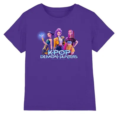 Obrázok produktu pre Tričko "K-Pop Demon Hunters" – "Huntrix" pre deti, model TV42387 (veľkosť 152-158), farba: fialová