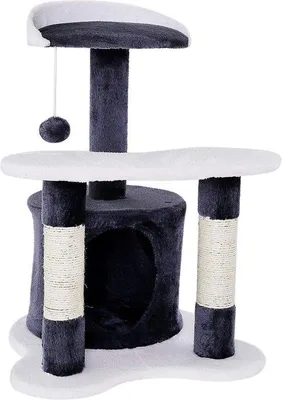 Produktbild von Famanu Katzenkratzbaum - großer Kletterbaum mit Spielhaus für Katzen
